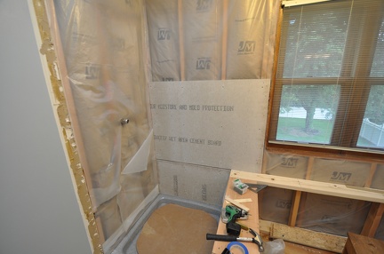 More cement board in